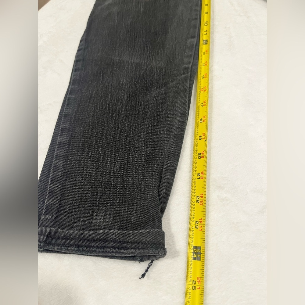 Vintage Cap Ferrat "Save the Planet" High Waisted Tapered Mom Jeans - Black Wash - Picture 7 of 9